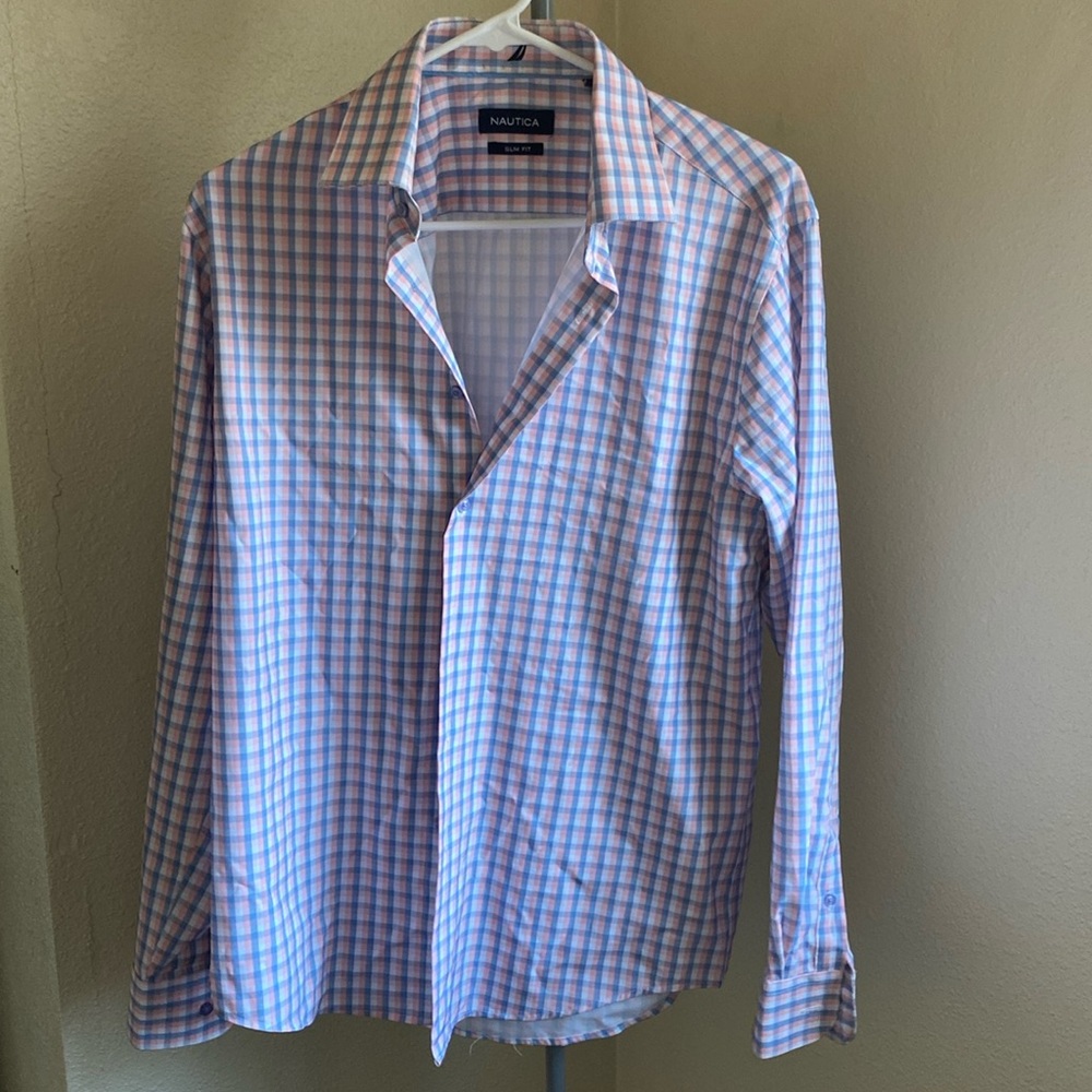 Nautica Mens Slim Fit Dress Shirt